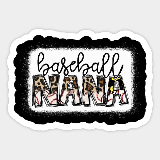 Baseball Nana Leopard Shirt Baseball Nana Sticker by Wonder man 